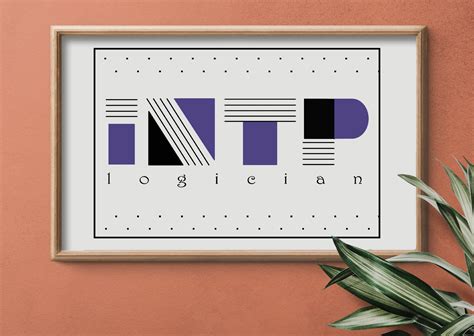 INTP Logician Myers Briggs Mbti Personality Type, INTP Minimal Typography Art Deco Print ...