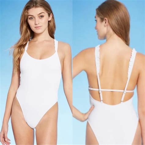 Kona Sol Women's White Swimsuit-one-piece | Depop
