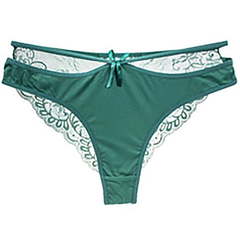 GENGING Colorful Women's Bikini - style Underwear with Lace Trim and ...