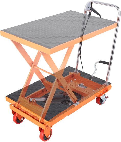 Brandclub - VEVOR TF23 Hydraulic Lift Table Cart, 500lbs Capacity 28.5 ...