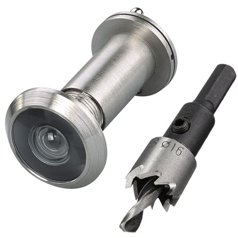 TOGU 220-degree Solid Brass Peep Holes for Door with 16mm Drill Bit, 0.63 inch door peephole ...