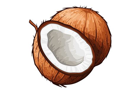 Coconut Clipart Graphic by Illustrately · Creative Fabrica