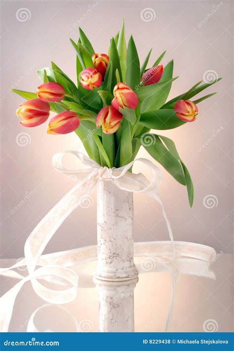 Tulips in vase stock photo. Image of garden, flowers, flower - 8229438