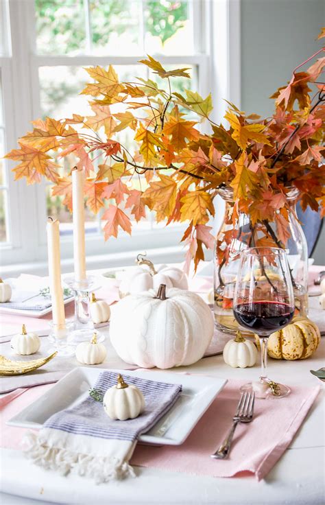 Thanksgiving Table Decor Idea - Shining on Design