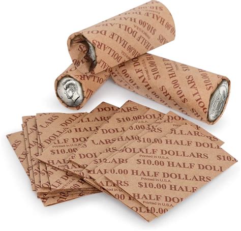 Amazon.com : 1000 Flat Coin Wrappers, Half Dollars Coin Holder ...