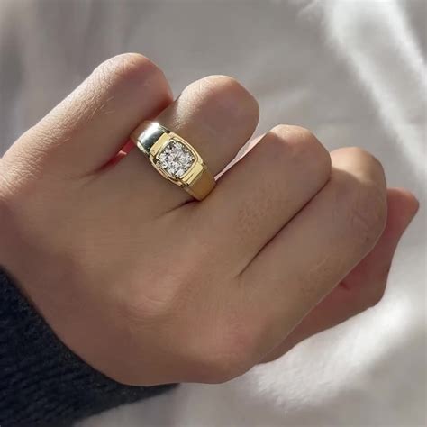Sparkle more with this golden beauty. in 2025 | Mens ring designs, Men ...