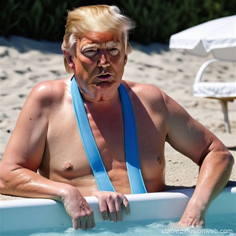 donald trump wearing a bathing suit Prompts | Stable Diffusion Online