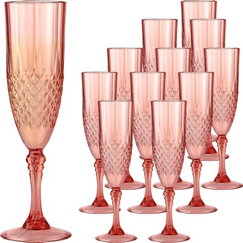 Amazon.com | Pinkunn 50 Pcs Patterned Plastic Wine Glasses Colorful ...