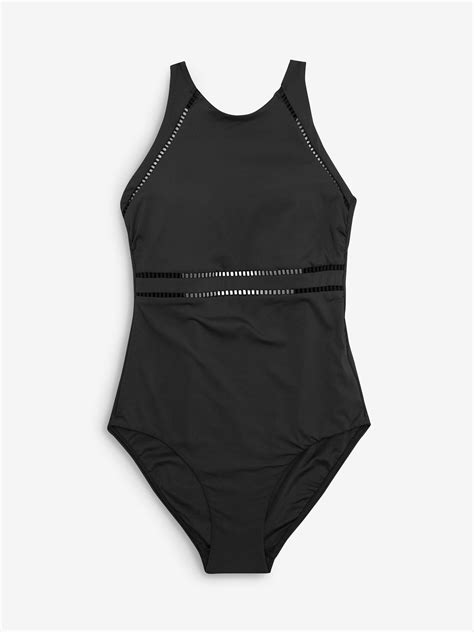 Buy Black High Neck Tummy Control Shaping Swimsuit from Next Ireland