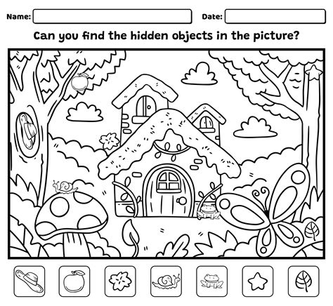 Color And Find Hidden Object Coloring Page Printable in 2025 | Hidden ...