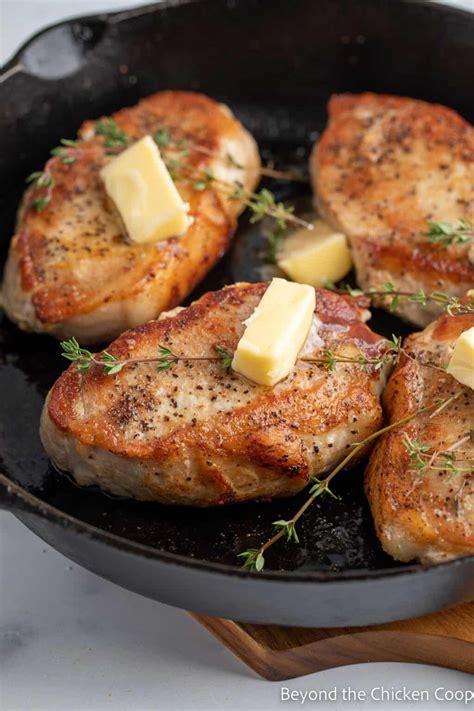 Pan Seared Pork Chops - Beyond The Chicken Coop