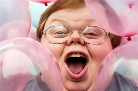 Premium AI Image | Generative AI illustration of a boy with down ...