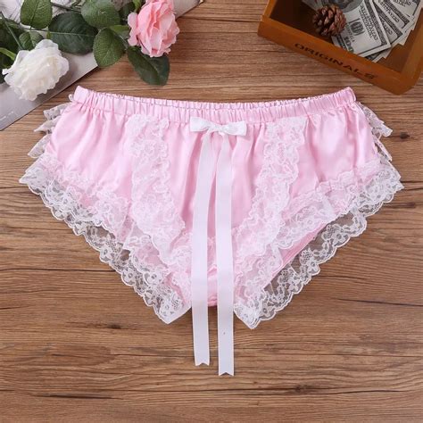Soft Satin Sissy Skirt Men Bikini Lingerie Sexy Gay Panties Bowknot ...