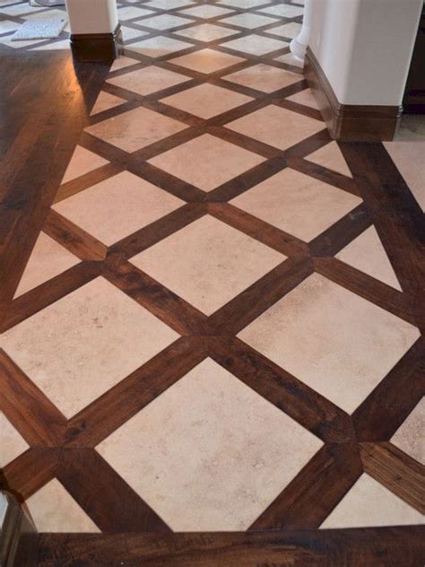 Tile Floor With Wood Border - Flooring Site