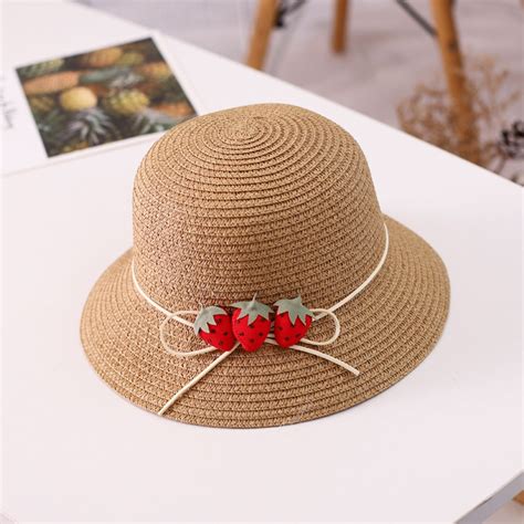 Lroveb Sun Hats for Women Cute Strawberry Hat Band Bucket Hat Sun Hat ...