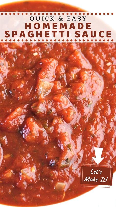 Quick and easy homemade spaghetti sauce – Artofit