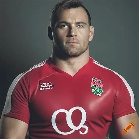 Portrait of an irish rugby player with a beard on Craiyon