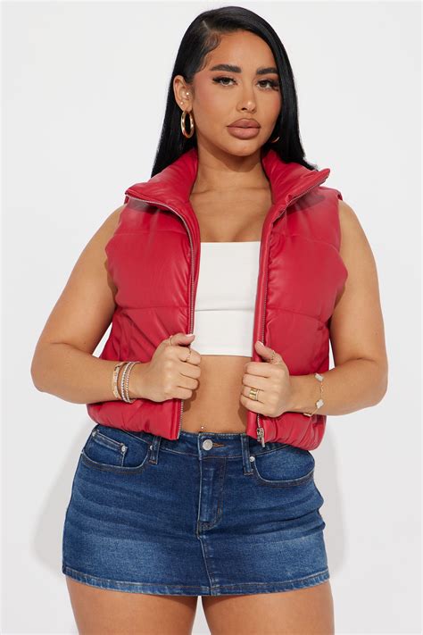 Take Your Shot Puffer Vest - Red | Fashion Nova