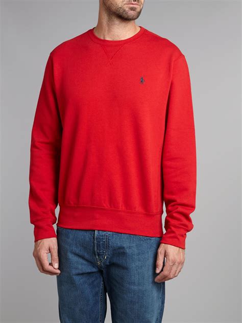 Mens Red Crew Neck Sweatshirts at Dina Mcalpin blog
