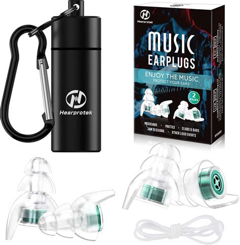 Amazon.com: Hearprotek 2 Pairs High Fidelity Concert Ear Plugs, Noise Reduction Music Earplugs ...