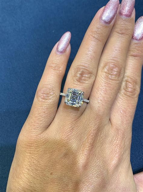David Rosenberg 5.06 Carat Asscher Cut K/VS2 GIA Diamond Engagement ...