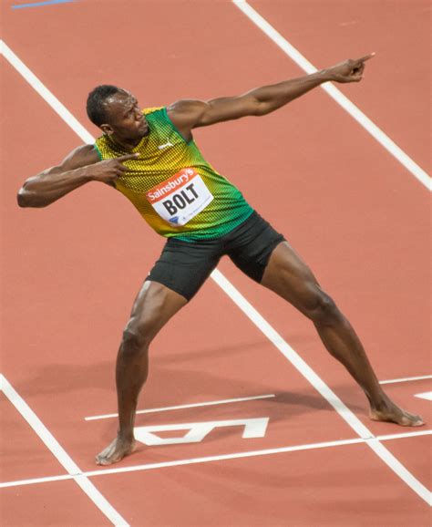 This is a picture of Usain Bolt a track star from Jamaica who competes ...