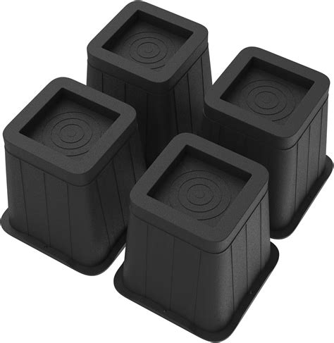 Amazon.com: Bed Risers 5 inch Heavy Duty Square Furniture Risers for ...