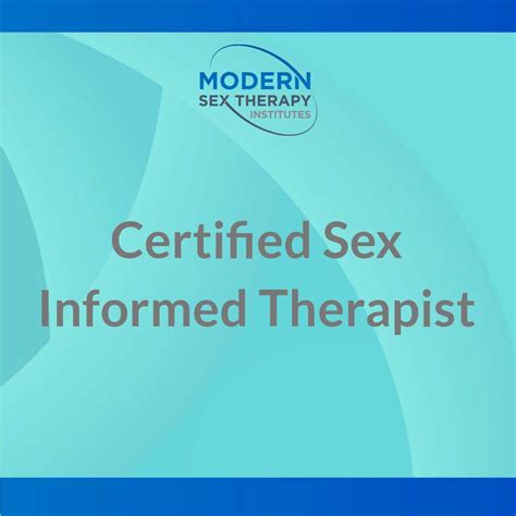 Sex Informed Therapist Certification - Modern Sex Therapy Institutes