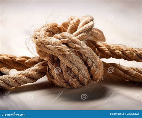 A Frayed Rope with Tight Knots Symbolizing the Tension of Workplace ...