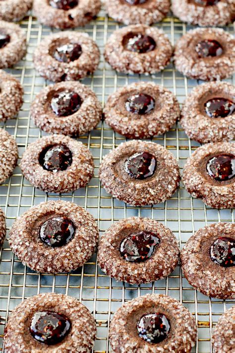 Devil's Food Thumbprint Cookies | Karen's Kitchen Stories