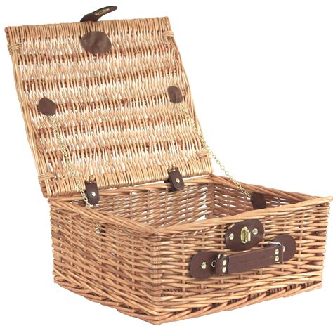Empty Wicker Hamper Basket With Lid for Gift Baskets, Christmas Hampers ...