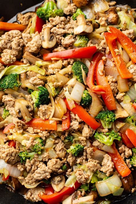 Ground turkey vegetable stir fry – Artofit