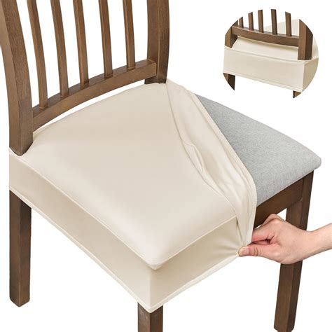 Amazon.com: NILUOH Waterproof Seat Covers for Dining Room Chairs Set of ...