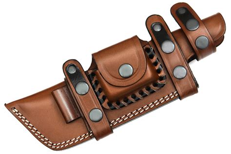 Horizontal Leather Knife Sheath Handmade Leather Bushcraft Knife