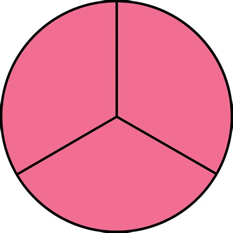 Three Thirds Circle Fraction 55473143 Vector Art at Vecteezy