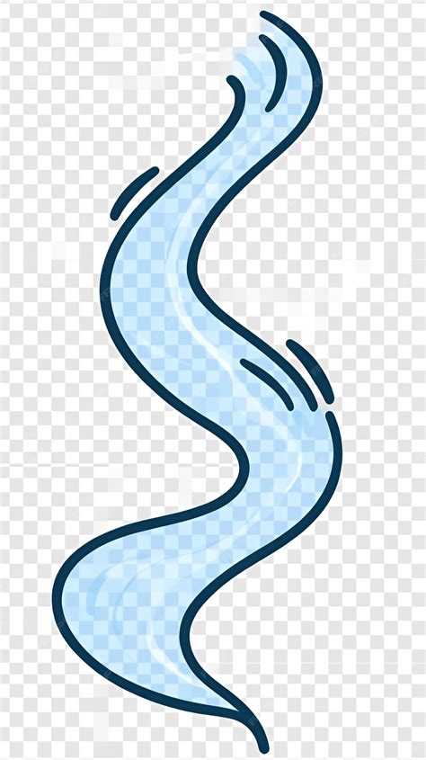 Cartoon Illustration of a Blue Stream of Water | Premium AI-generated image