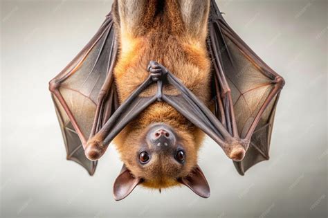 Bat Hanging Upside Down Isolated on Transparent Background | Premium AI ...