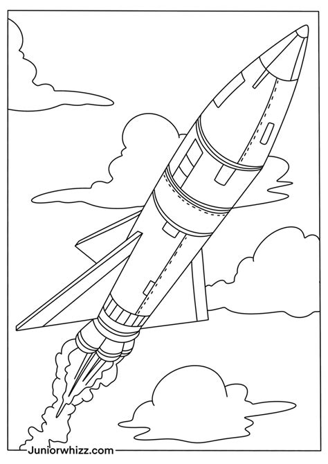 15 Rocketship Coloring Pages for Kids (Printable PDFs)