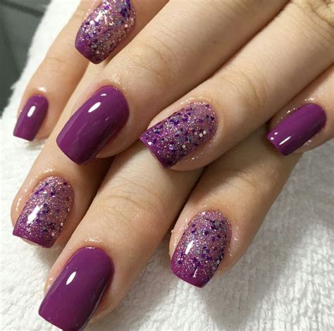 Pin by Yvonne Rodriguez on Nails!! | Glitter gel nail designs, Purple ...