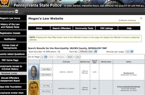State Upgrade Megan's Law Sex Offender Website | Bensalem, PA Patch