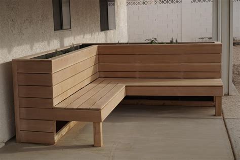 L Shaped Outdoor Storage Bench - Home Good Bench
