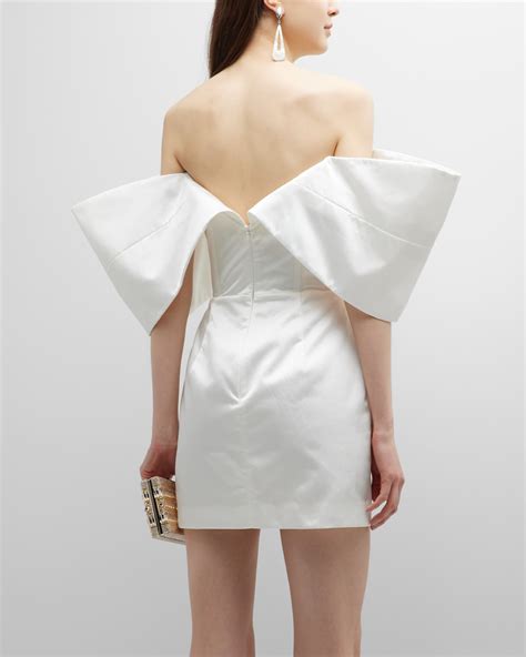 Sau Lee Blair Off-Shoulder Mini Dress | Neiman Marcus