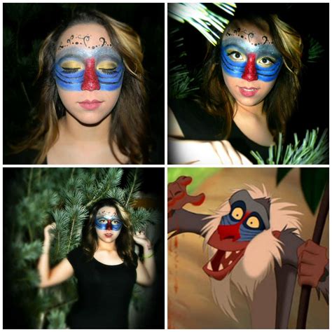 Rafiki makeup, disney, lion king, glitter, face paint, love. Cute face ...