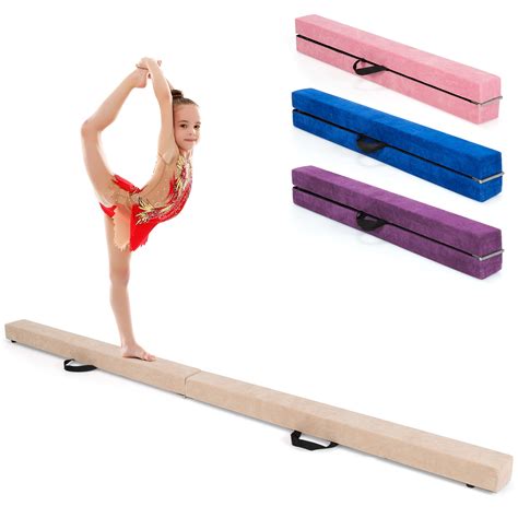 Infans 7FT Folding Gymnastic Beam Portable Floor Balance Beam w/Handles ...