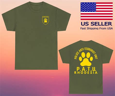 Rhodesia Bush War BSAP Police Men's Military Green T-shirt Size S-5XL ...