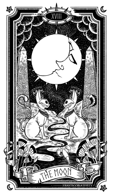 Just finished The Moon card! I decided to change the fonts for the card ...