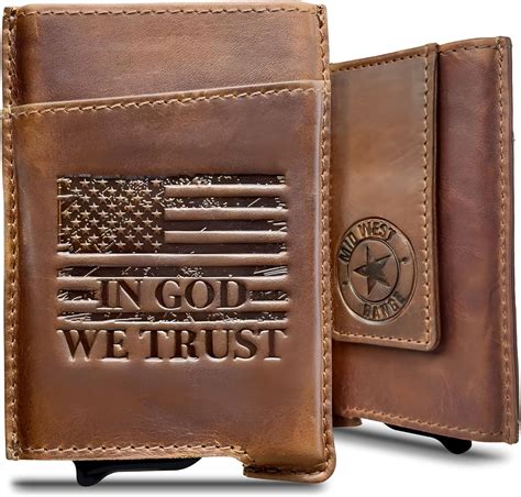 Amazon.com: Minimalist Pop Up Wallet for Men - Full Grain Leather RFID ...