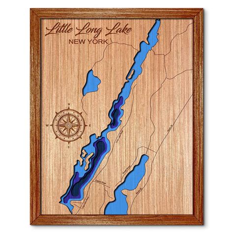 Little Long Lake, New York Depth Map - Any Lake, Pond, or Reservoir ...
