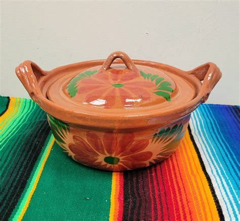 Cazuela De Barro Handmade Mexican Pottery Clay Casserole Mexican Clay ...