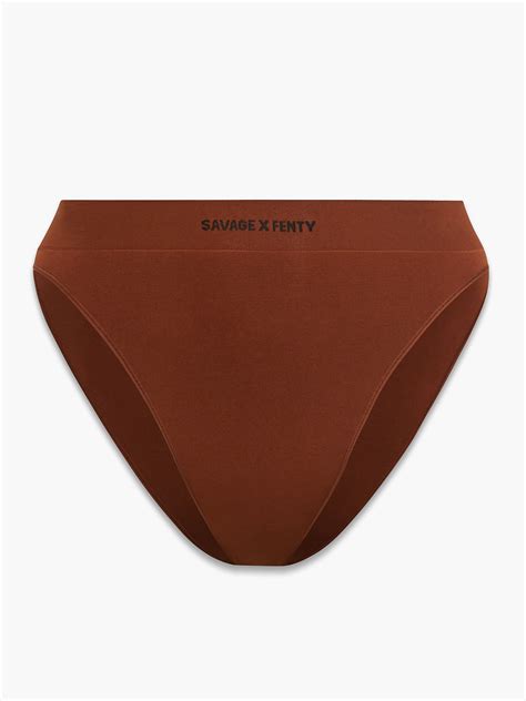 Seamless High-Waist Bikini Panty in Brown | SAVAGE X FENTY
